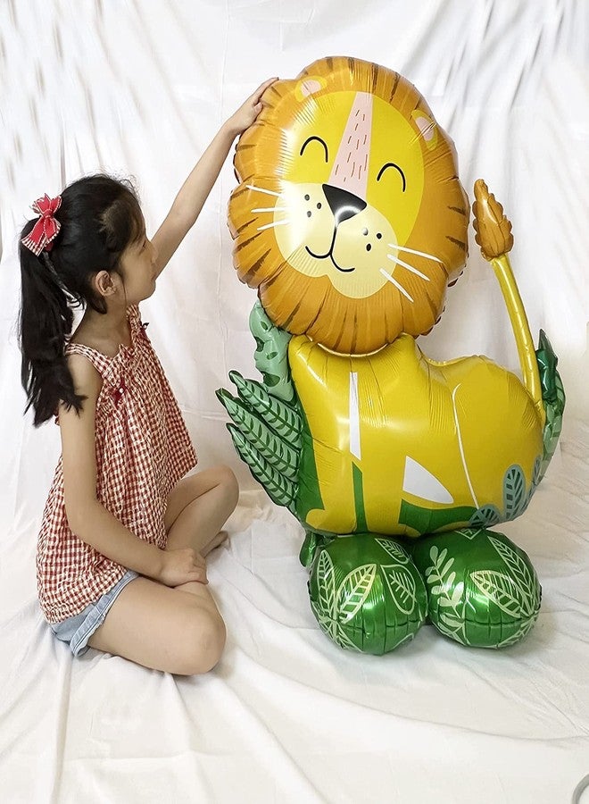 Jagmag® Large Lion Balloons, Giant Self Standing Lion Foil Balloons for Jungle Birthday Party Supplies Decorations, Jungle theme Decoration, Animal balloons - Image 3